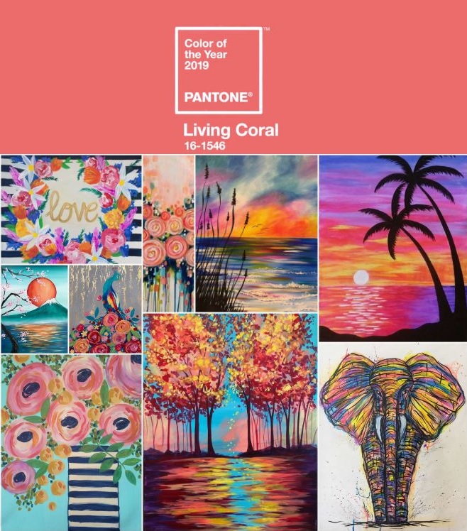 Oklahoma City Living Coral Paintings